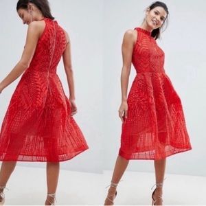 NWT Bronx and Banco Note Lace Fit n Flare Dress XL